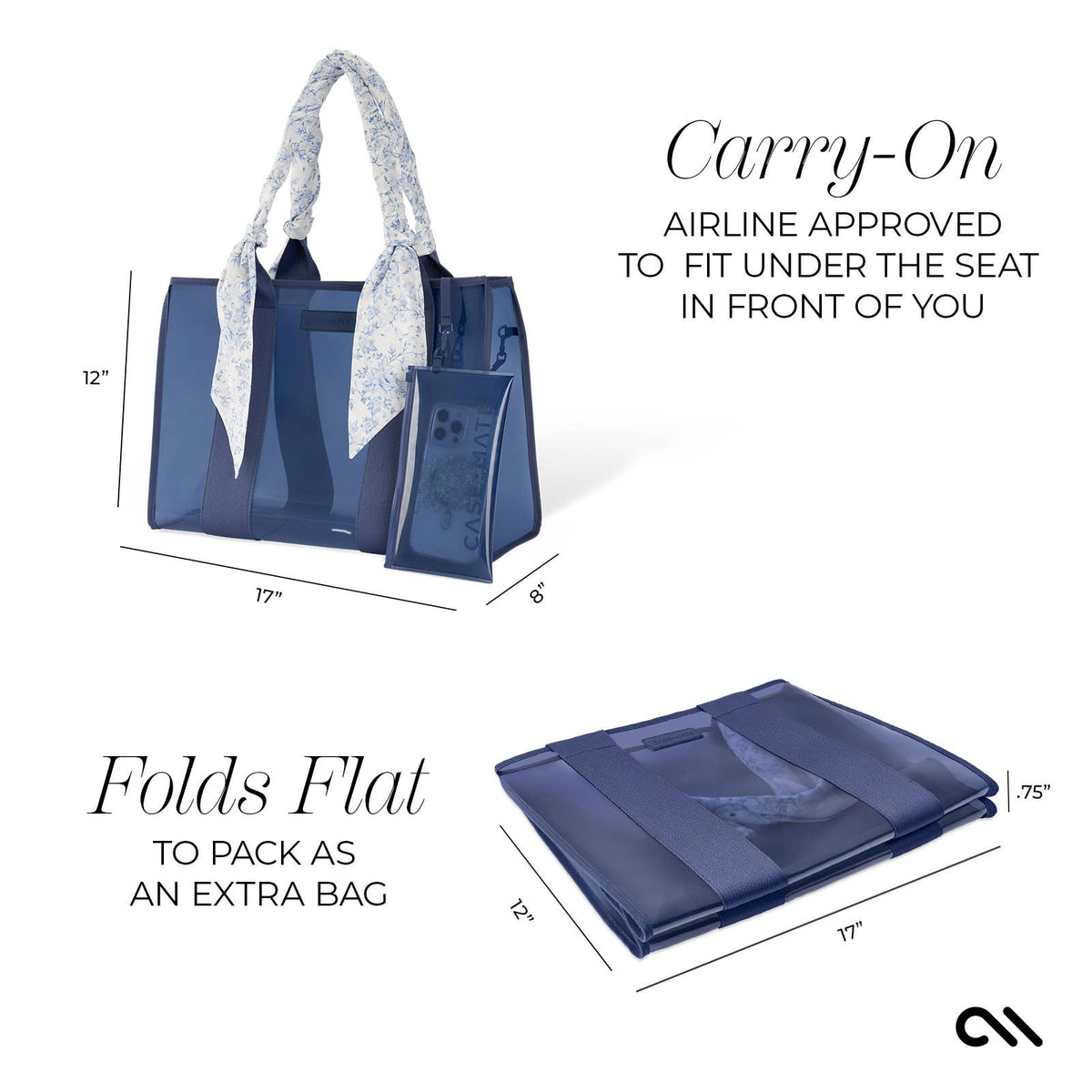 Case Mate Jelly Tote- Navy Twilly