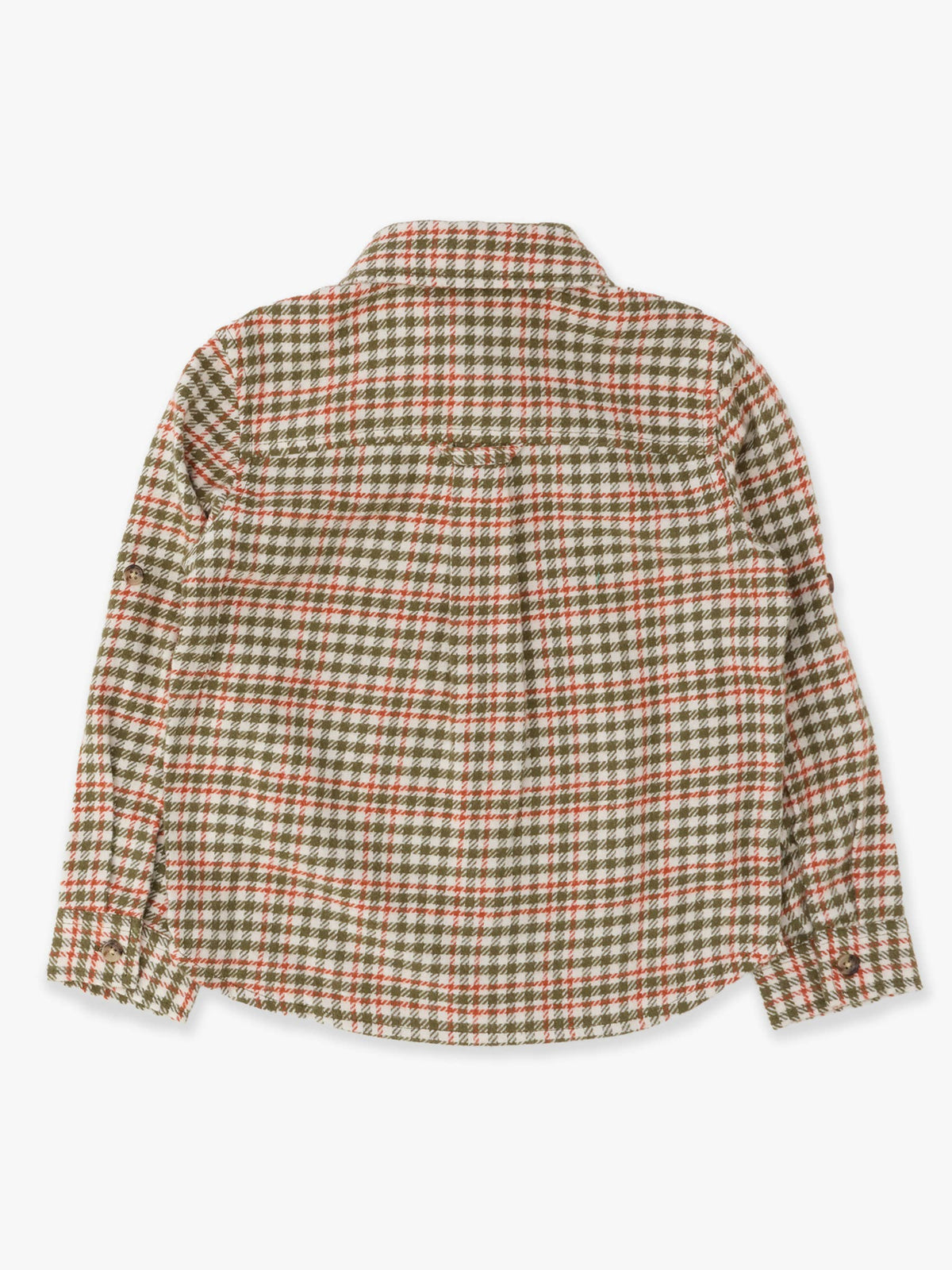 Dusty Olive Houndstooth Long Sleeve Button Down Shirt