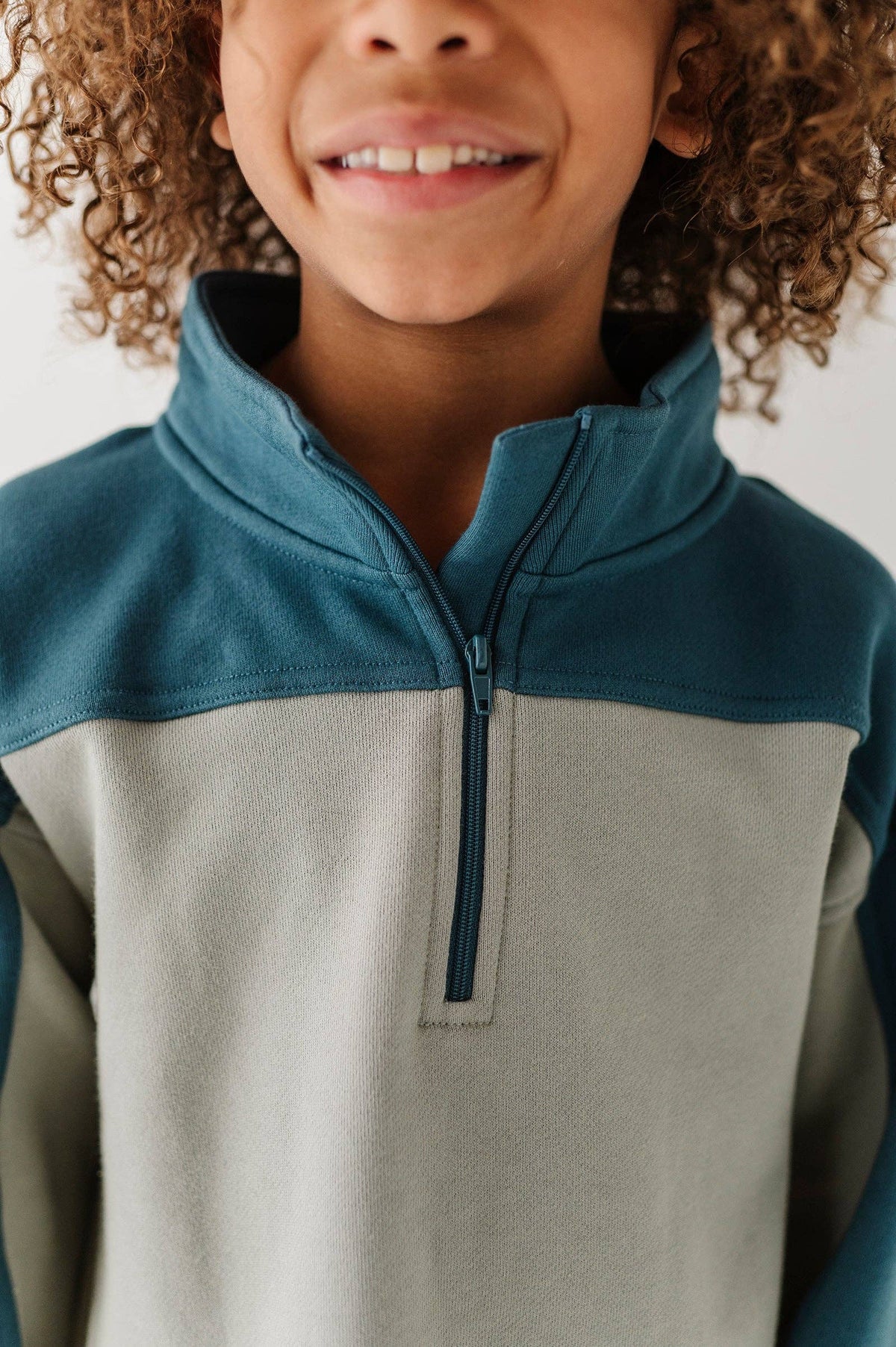 Boy's Zip Front Oversized Sweatshirt