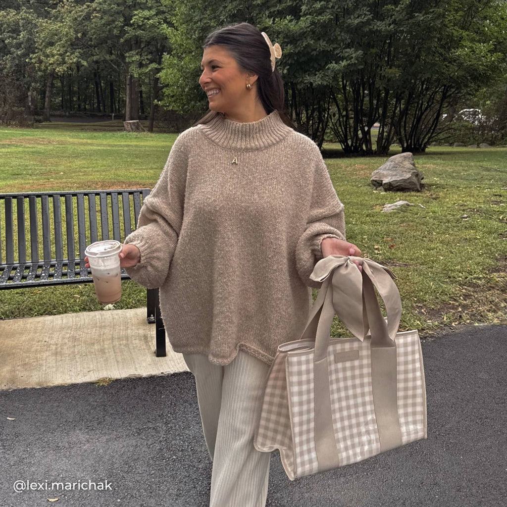 Case-Mate Bow Jelly Tote- Matte Latte