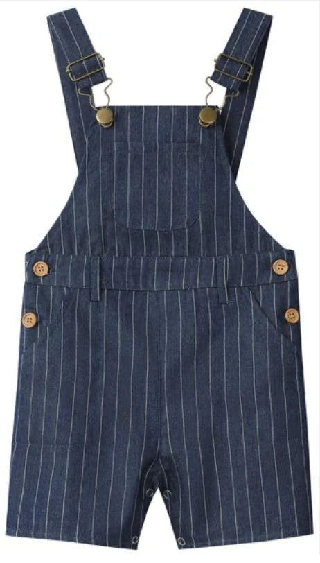 Chambray Stripe Overalls
