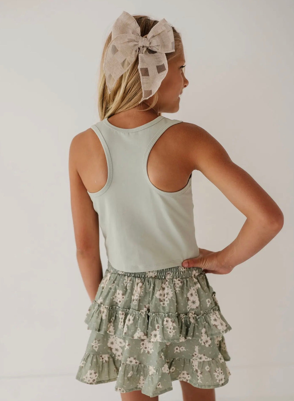 Sage Racerback Crop Tank