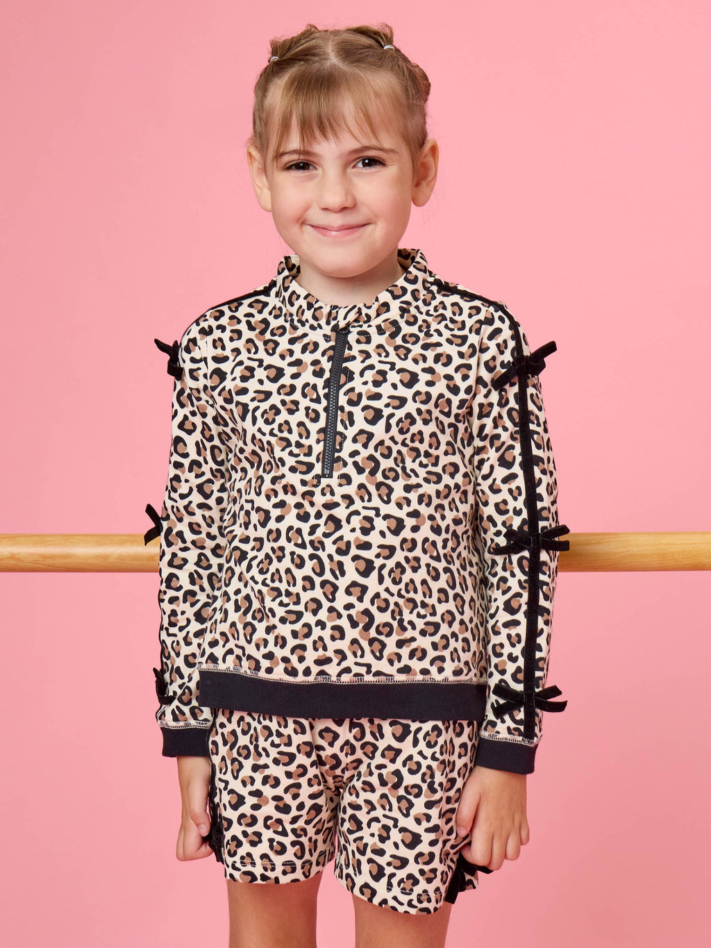 Fleece Leopard Short Set