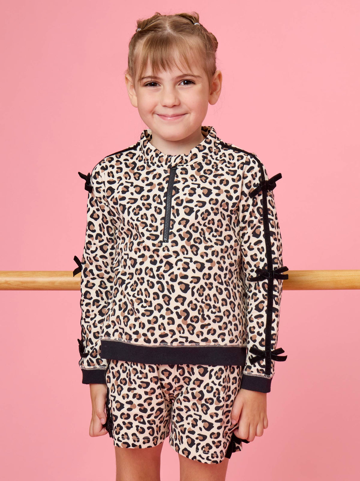 Fleece Leopard Short Set