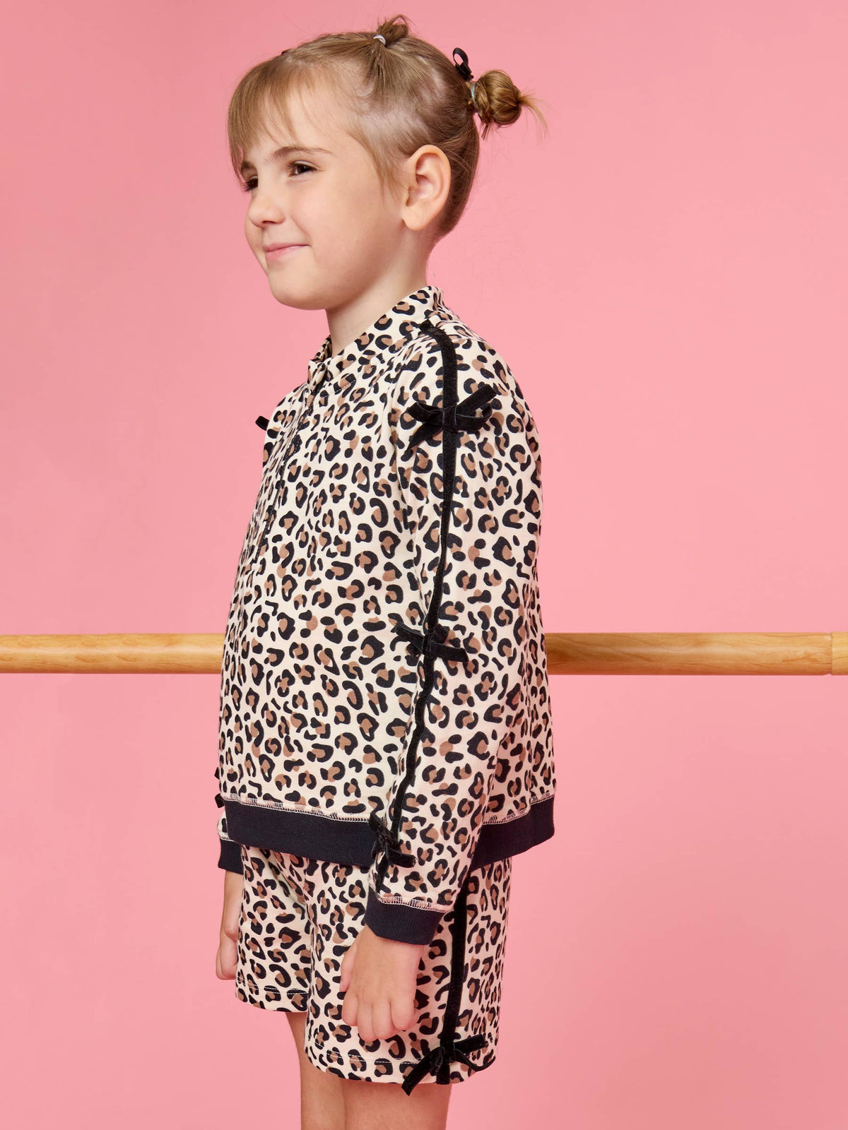 Fleece Leopard Short Set