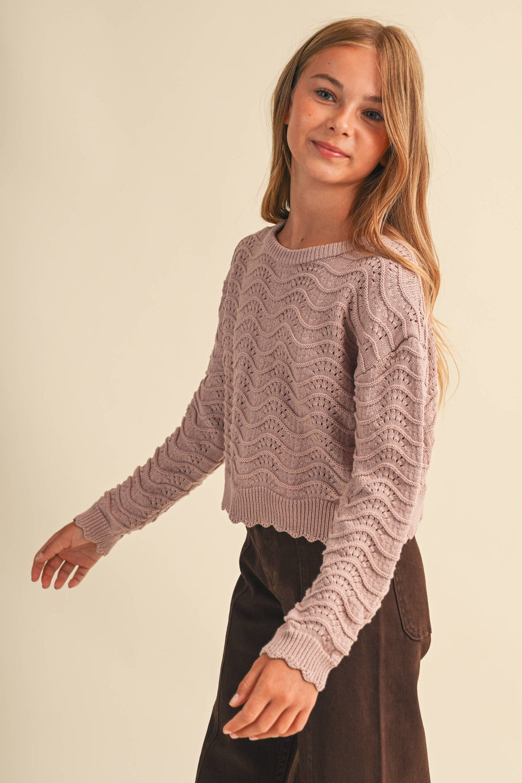 Avery Wave Knit Sweater