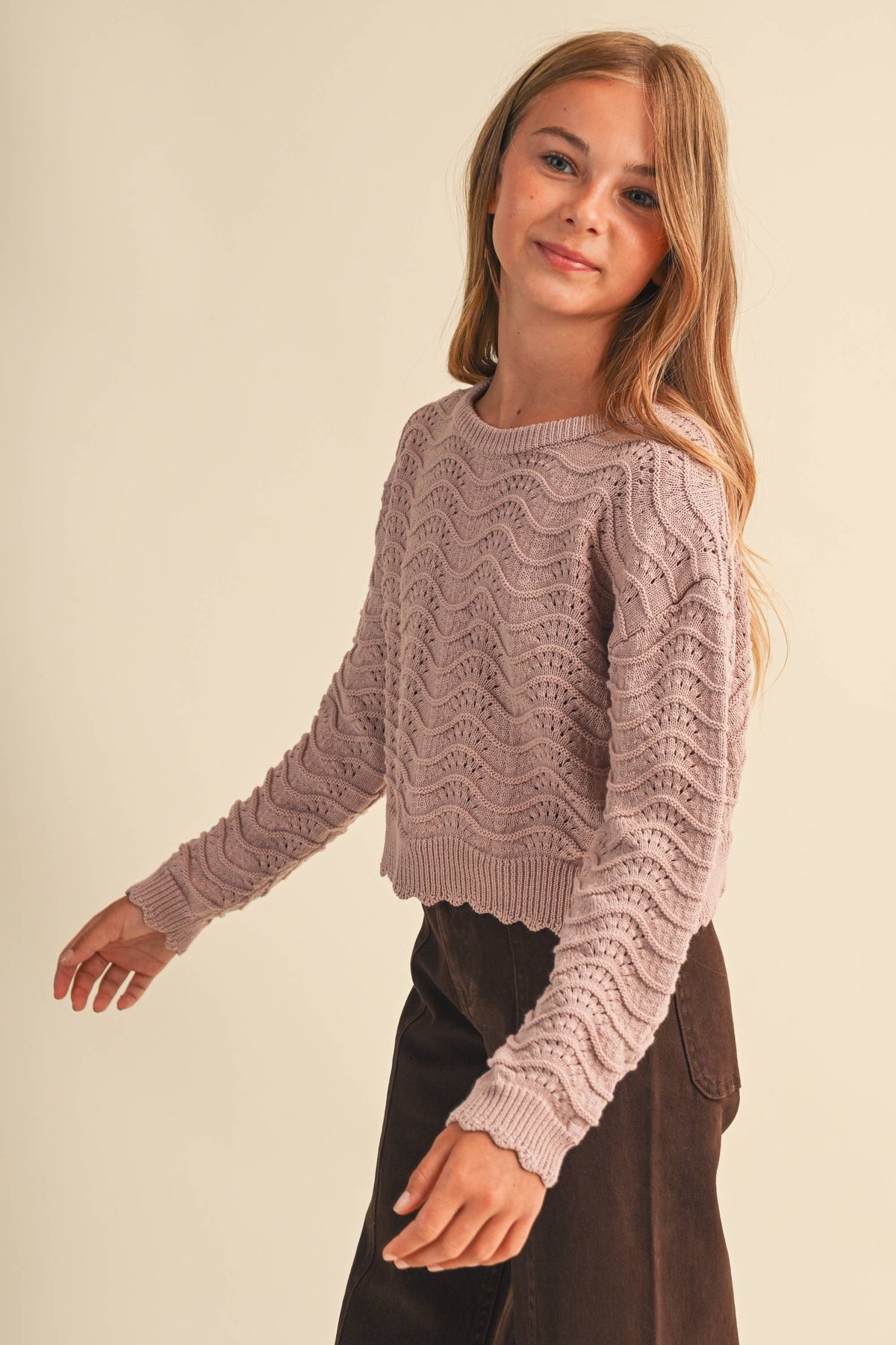 Avery Wave Knit Sweater