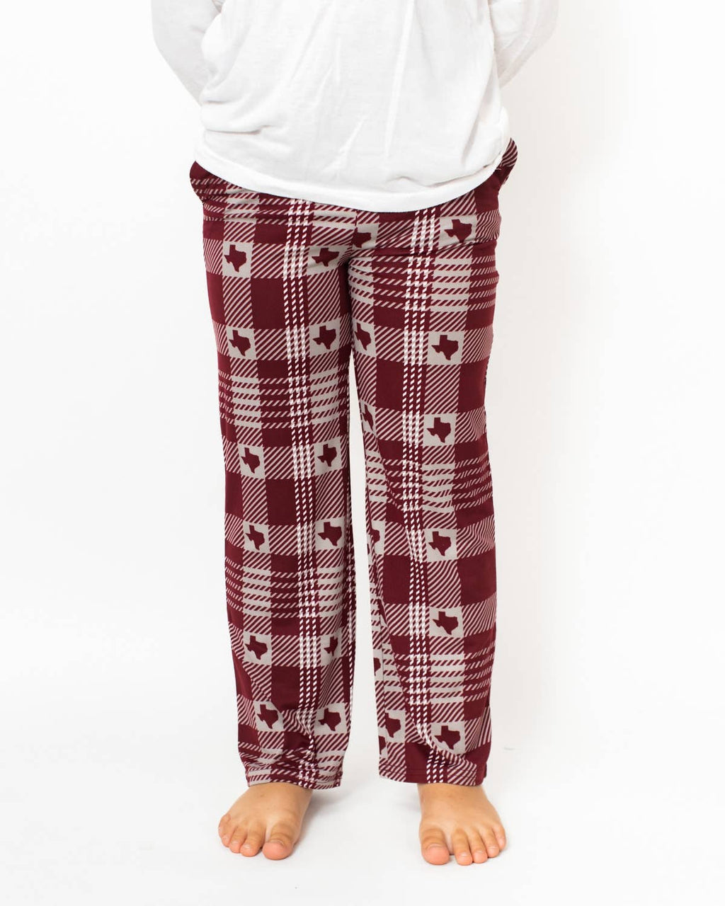 Maroon Texas Plaid Sleep Pants