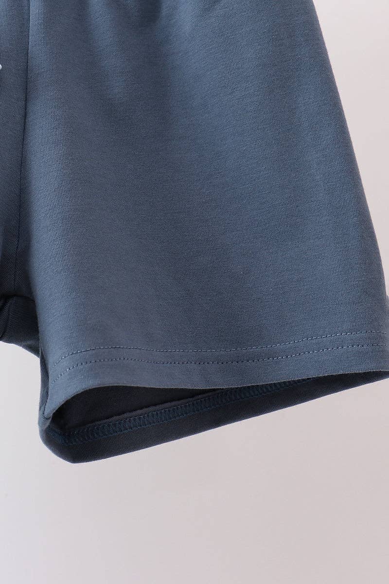 Blue Stripe Short Set
