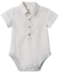 Tan/White Stripe Onesie