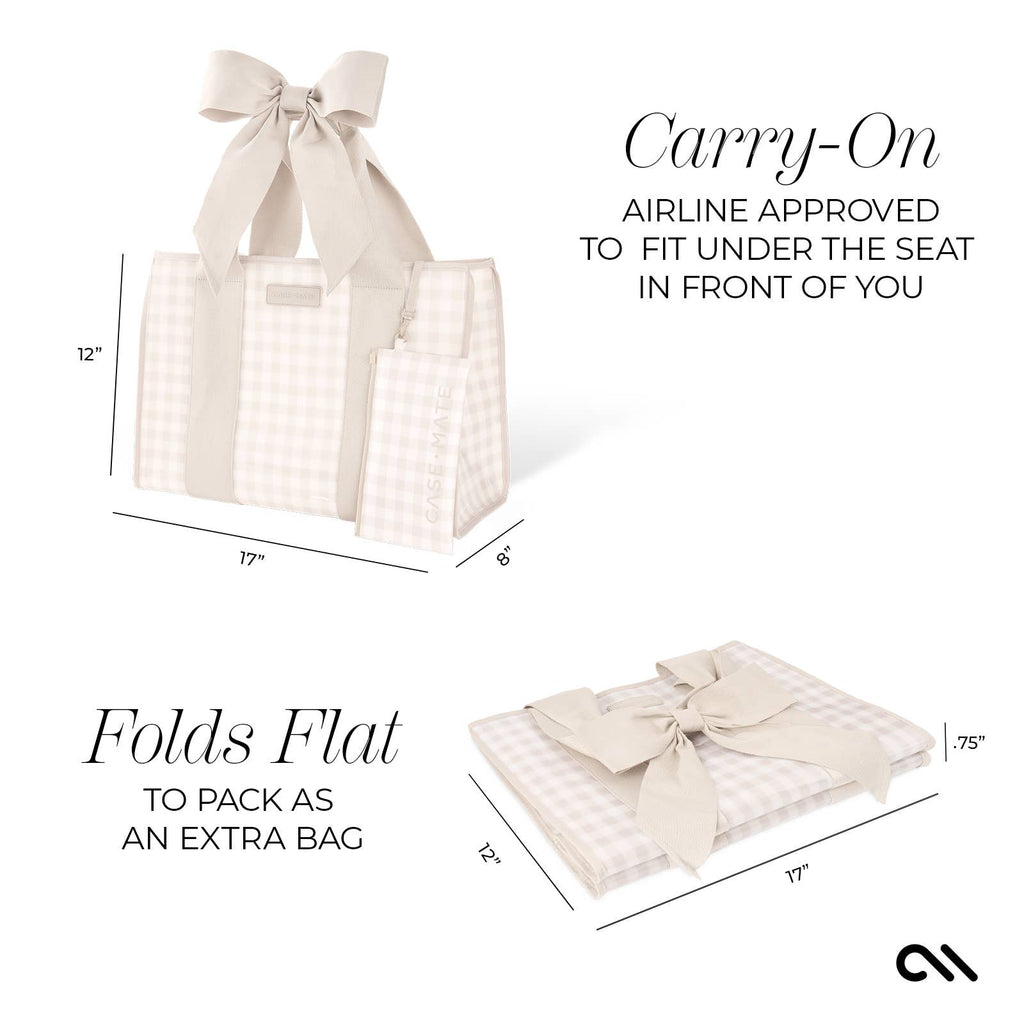 Case-Mate Bow Jelly Tote- Matte Latte