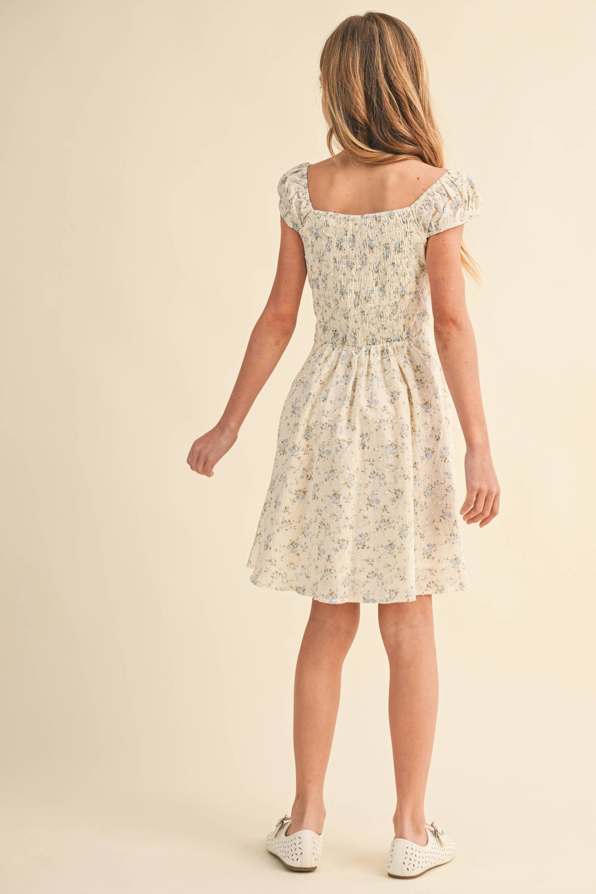 RUCHED SHOULDER MINI DRESS