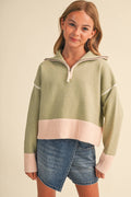 Half Zip Collar Sweater