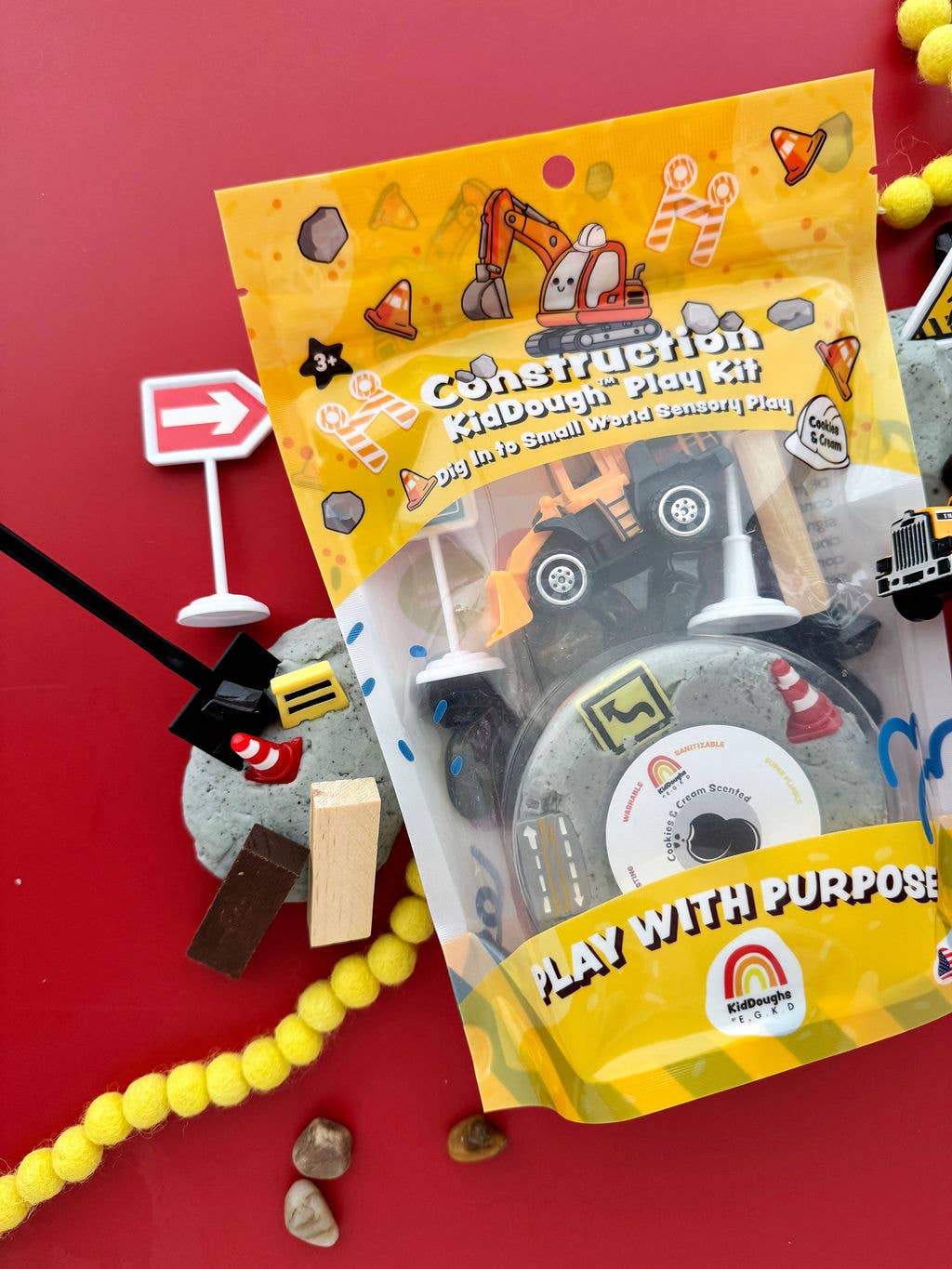 Construction KidDough Play Kit