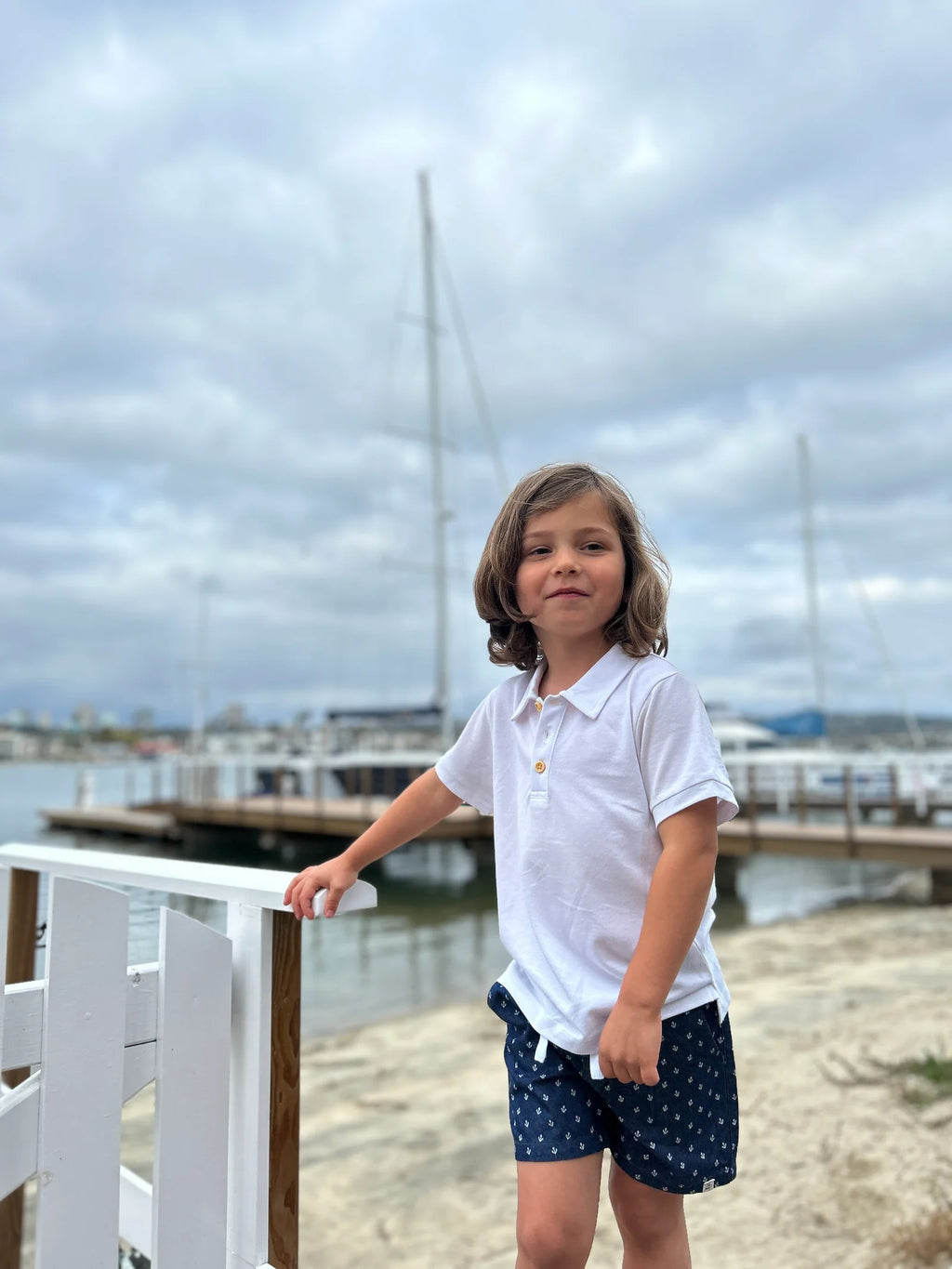 CHAMBRAY ANCHOR SHORTS
