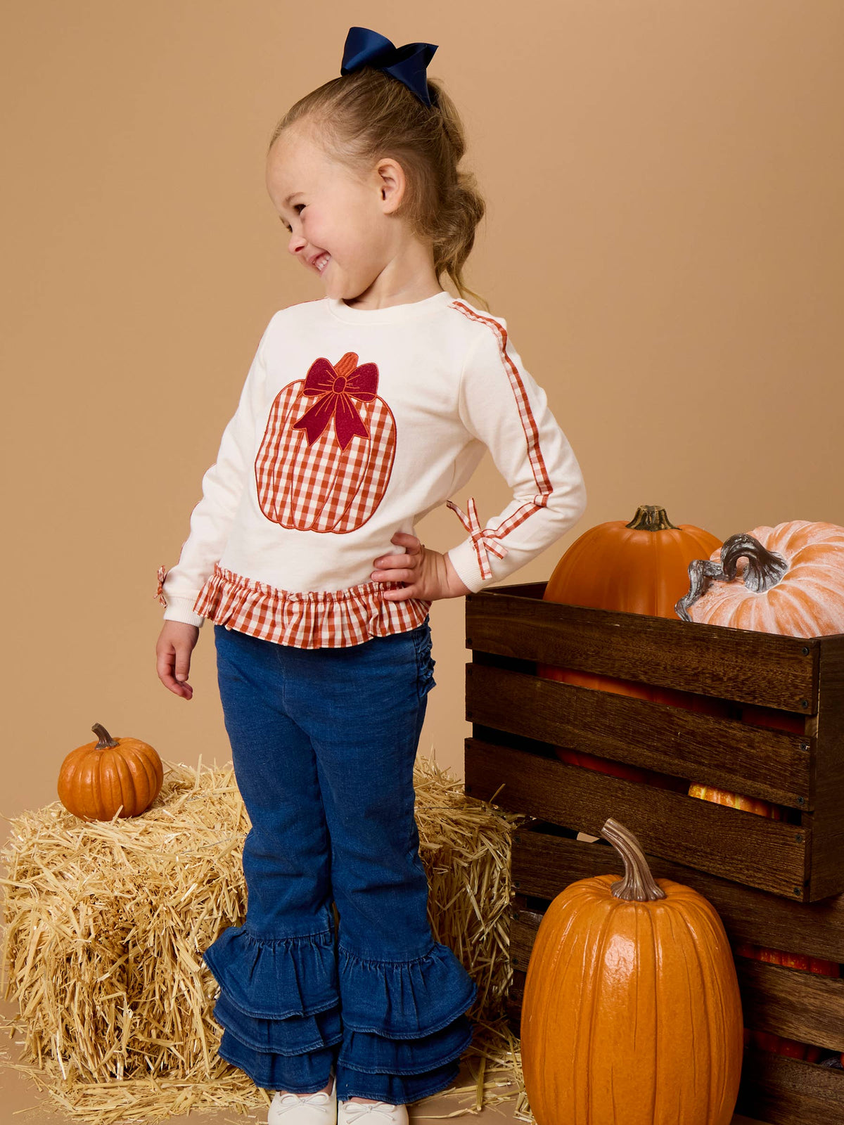 Pumpkin Bow Sweatshirt
