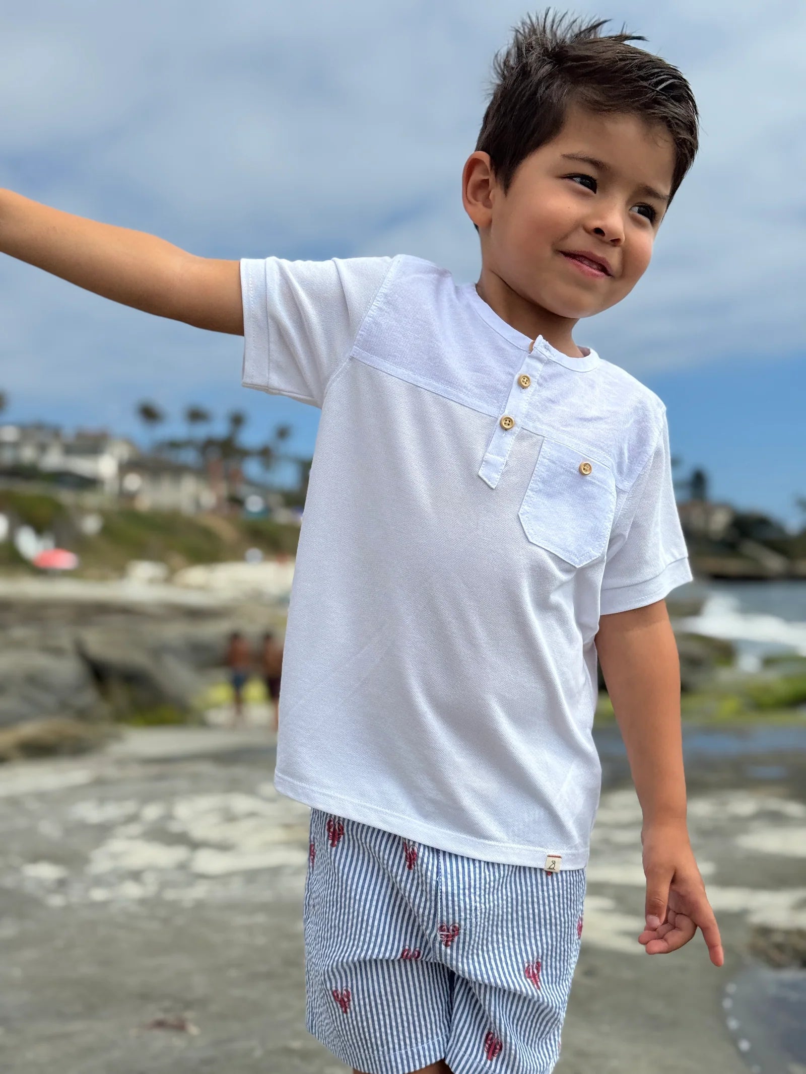 Lobster Seersucker Shorts