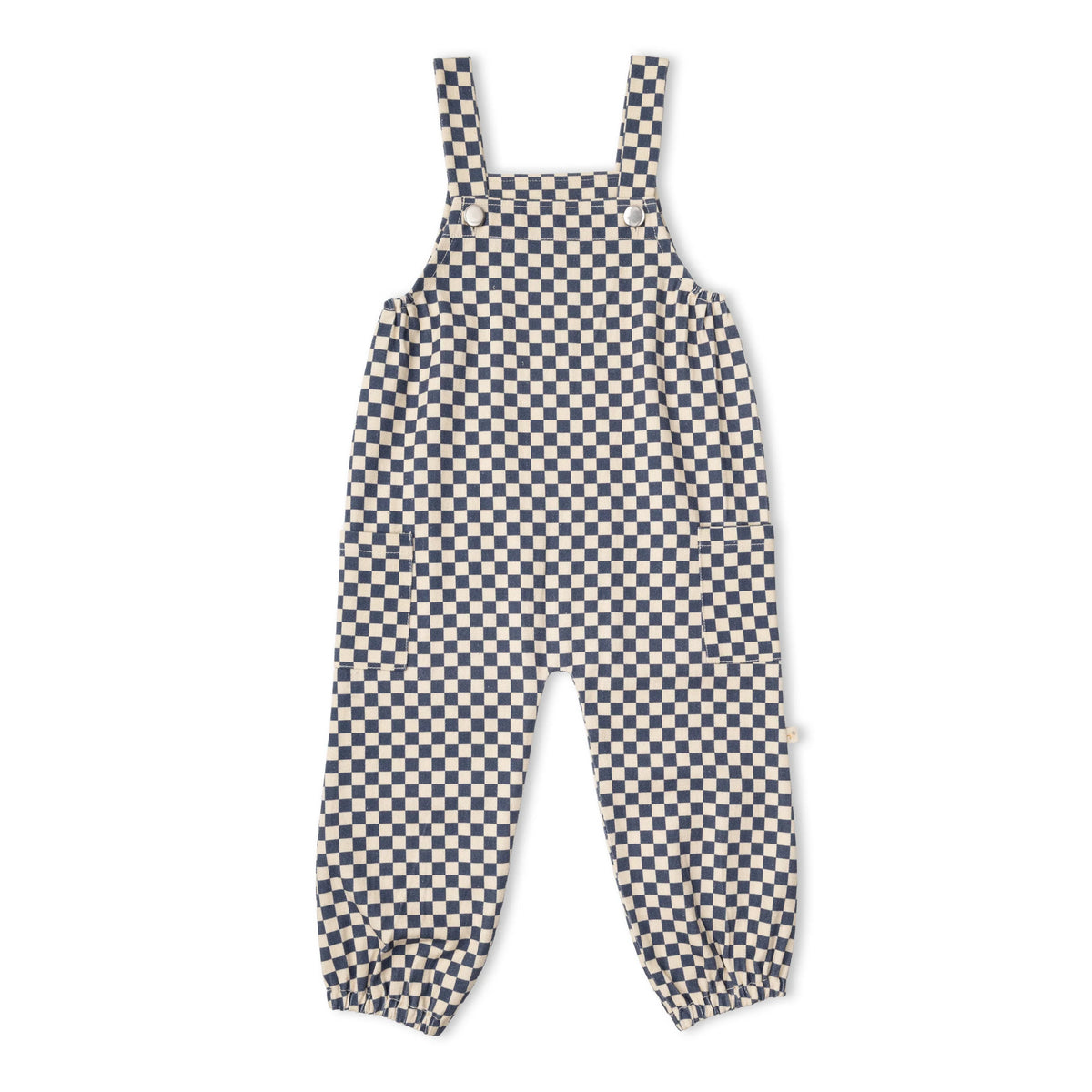 Organic Twill Overalls - Midnight Check