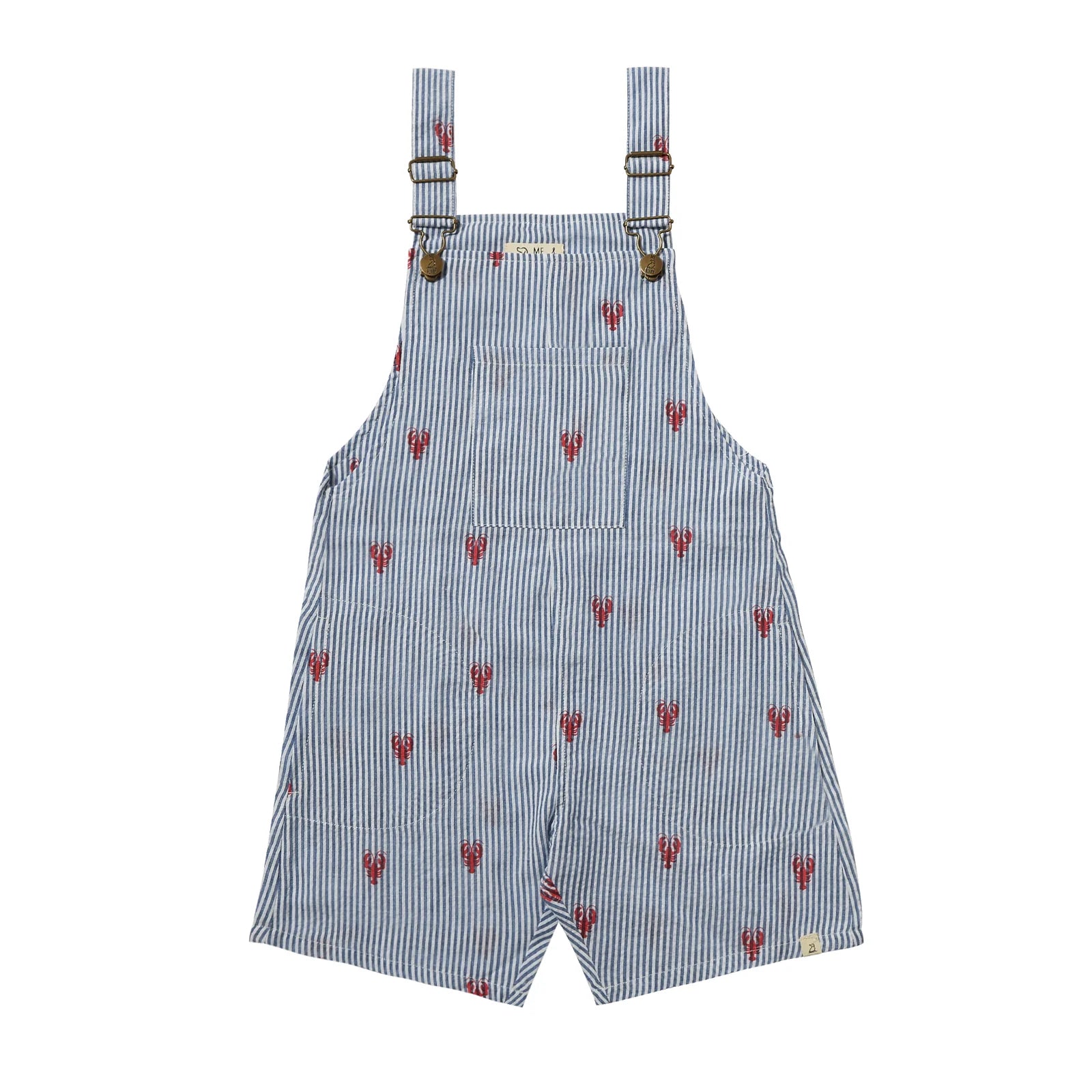 Lobster Seersucker Overalls