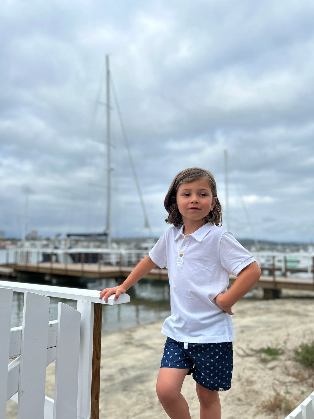 CHAMBRAY ANCHOR SHORTS
