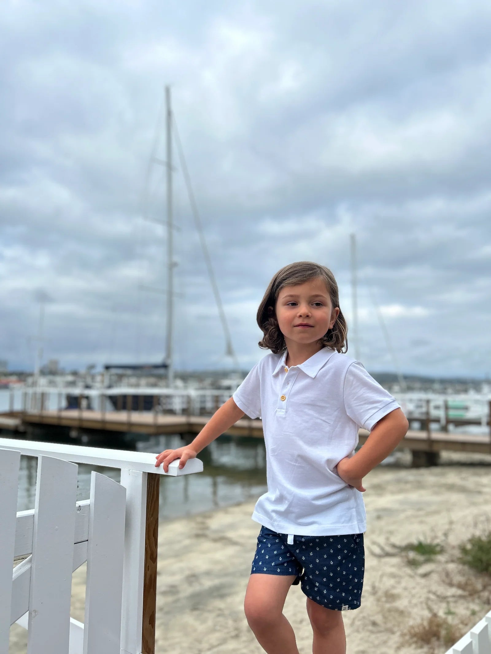 CHAMBRAY ANCHOR SHORTS
