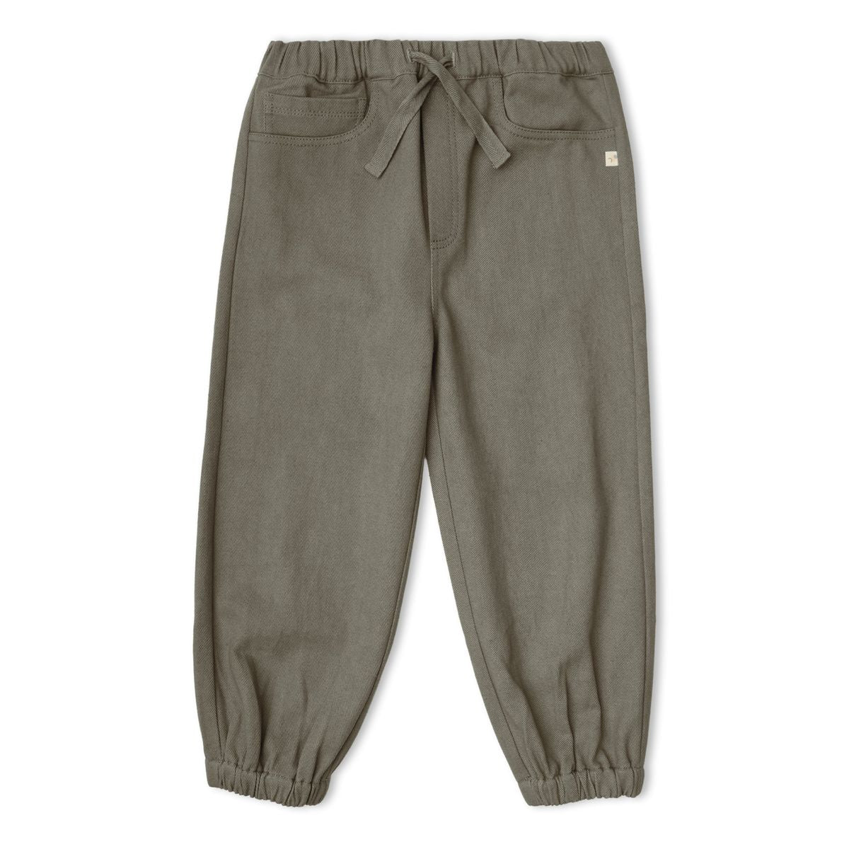 Organic Twill Joggers- Olive