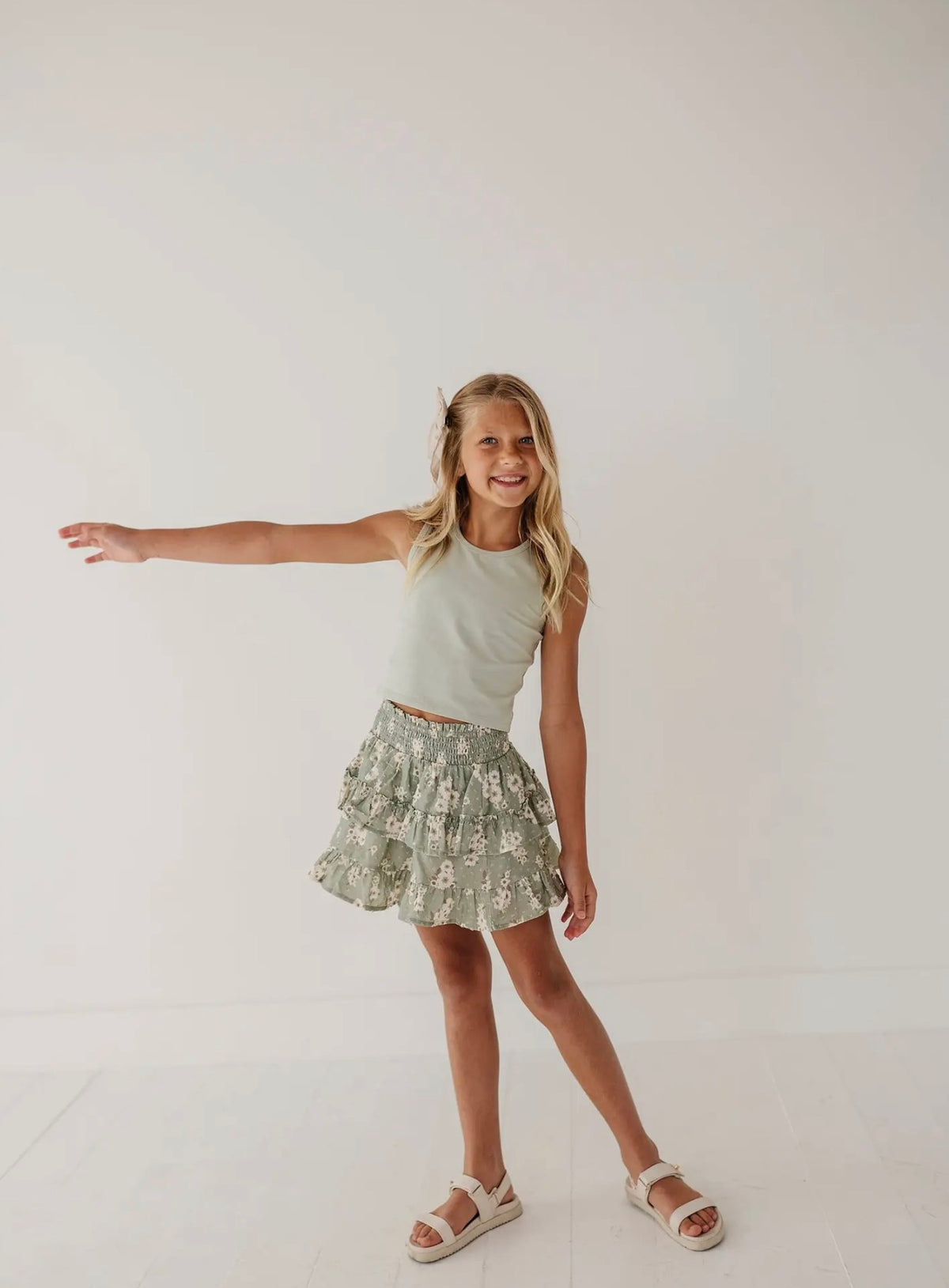 Sage Racerback Crop Tank