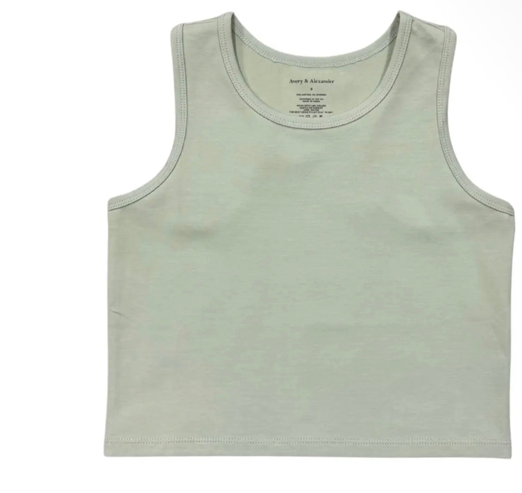 Sage Racerback Crop Tank