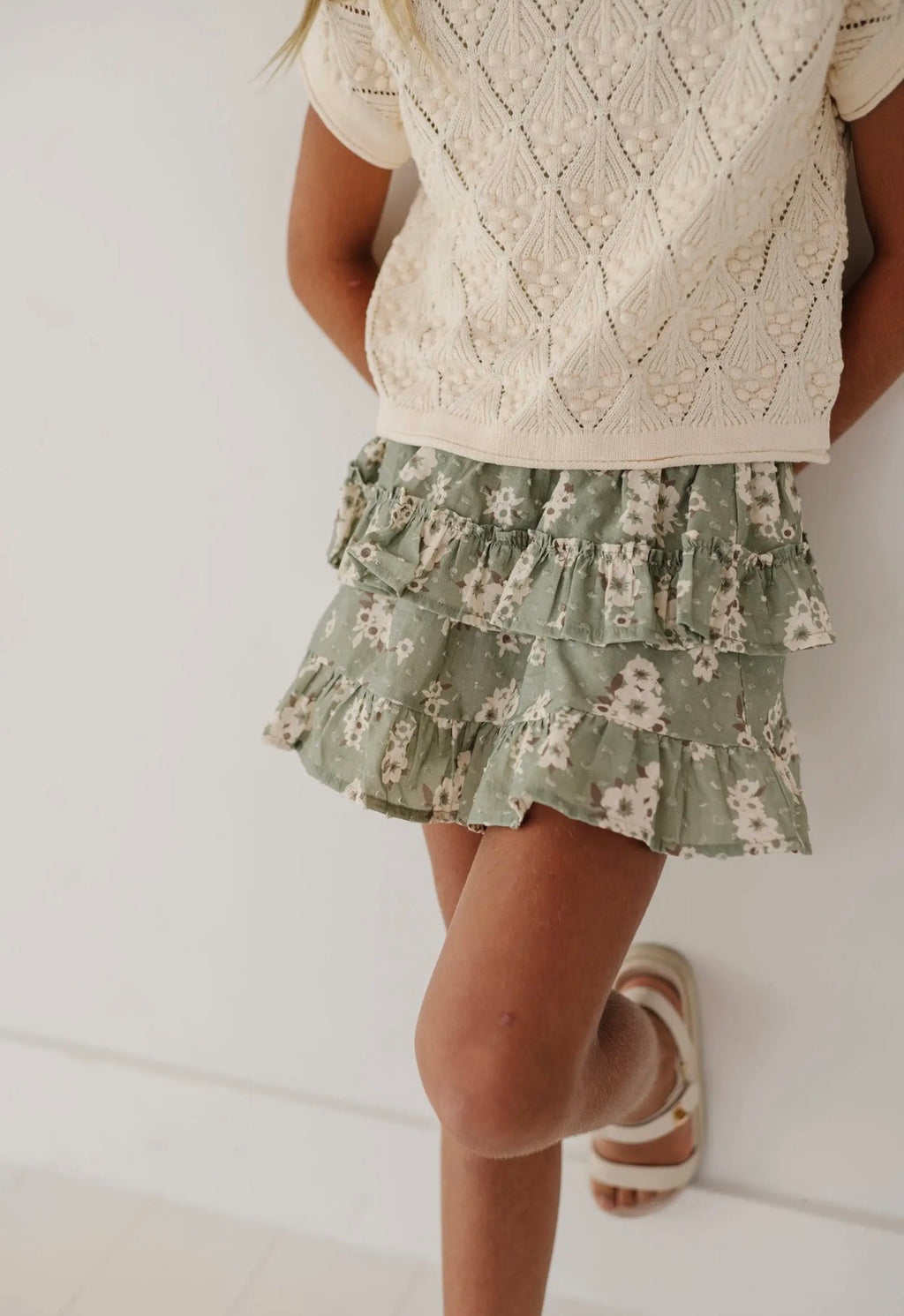 Sage Meadow Ruffle Skirt