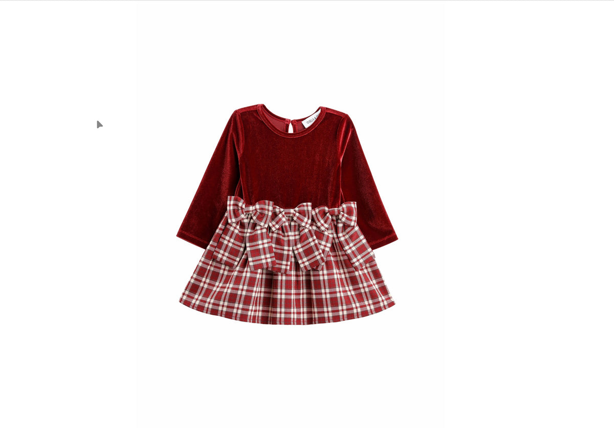 Holly & Velvet Plaid Dress