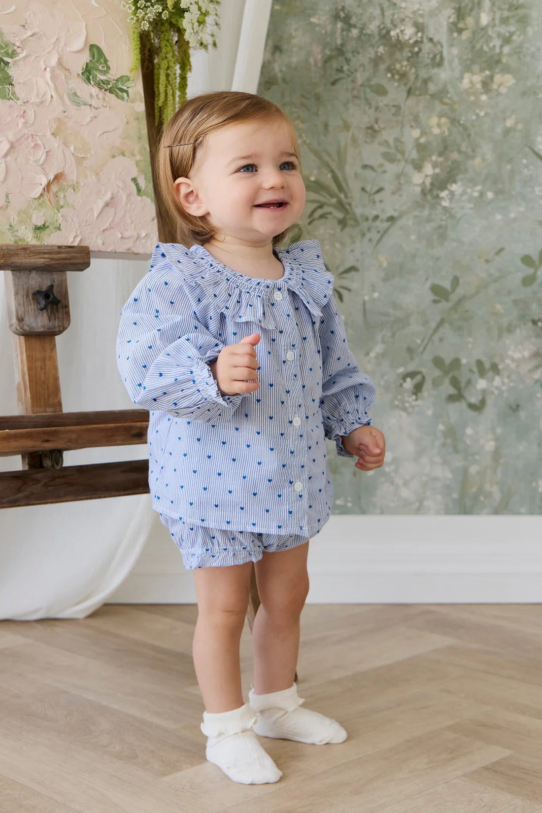 Mon Amour Stripe Bellamy Blouse & Bloomer set