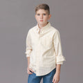 Organic Seersucker Button Down- Yellow