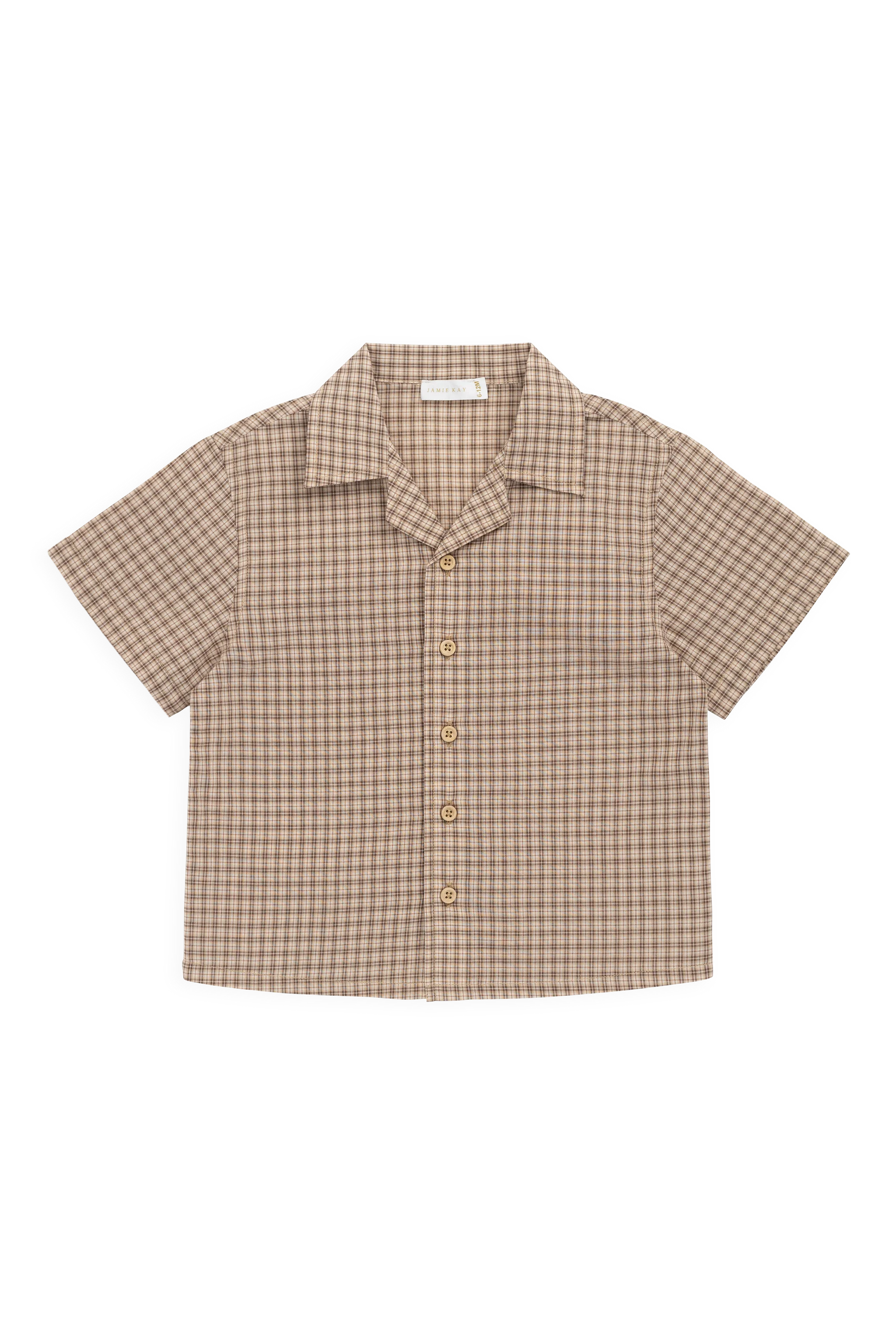 Silas Shirt and Short Set- Cabin Check Cocoa