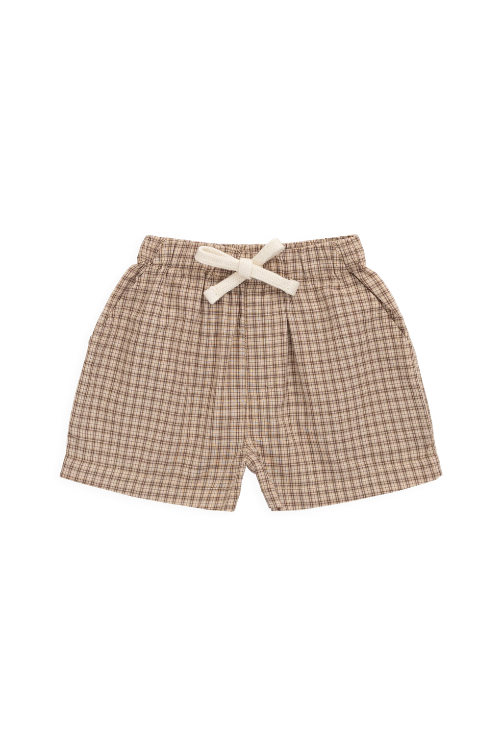 Silas Shirt and Short Set- Cabin Check Cocoa