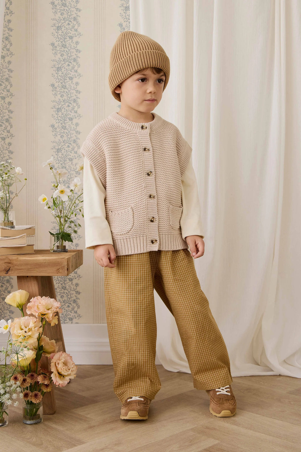 Kenji Pant- Check Buckwheat