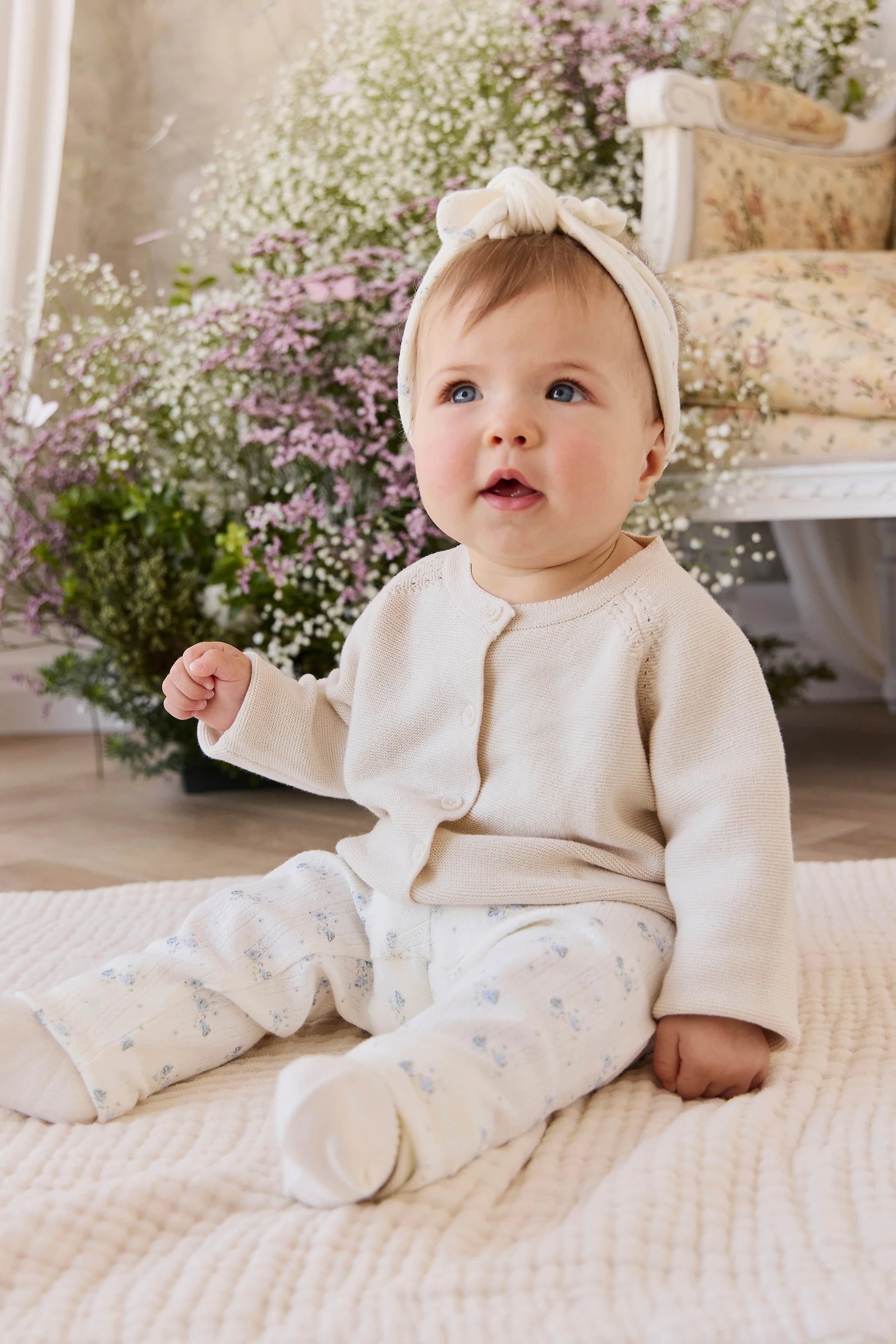 Delaney Knitted Cardigan- Vanilla