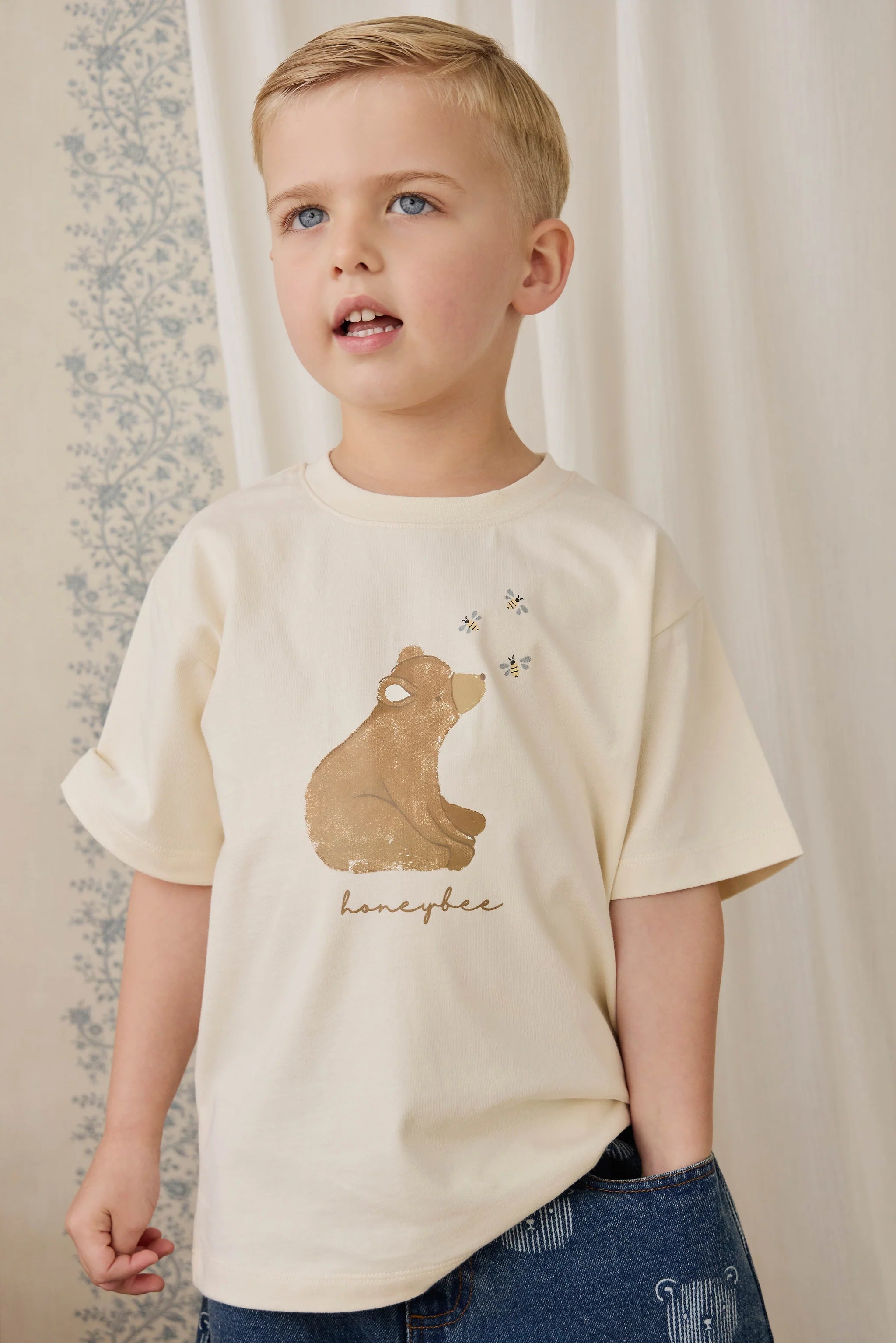 Organic Cotton Bjorn Tee-Honeybee Bear