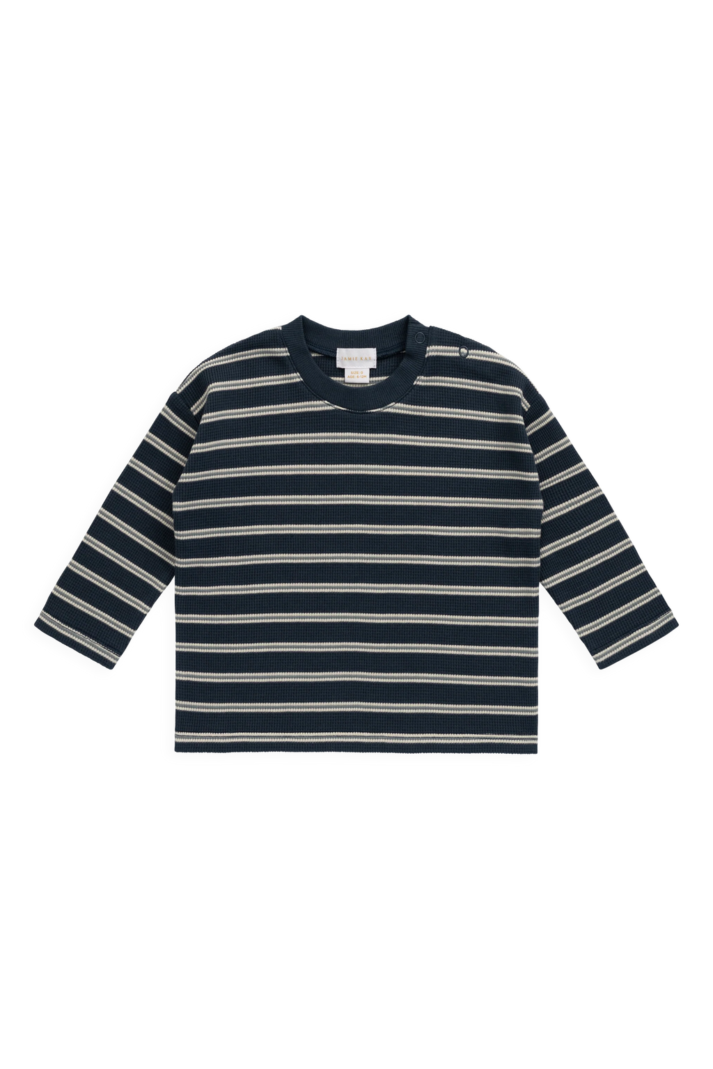 Waffle Leith Long Sleeve Top-Dreamer Stripe Captain