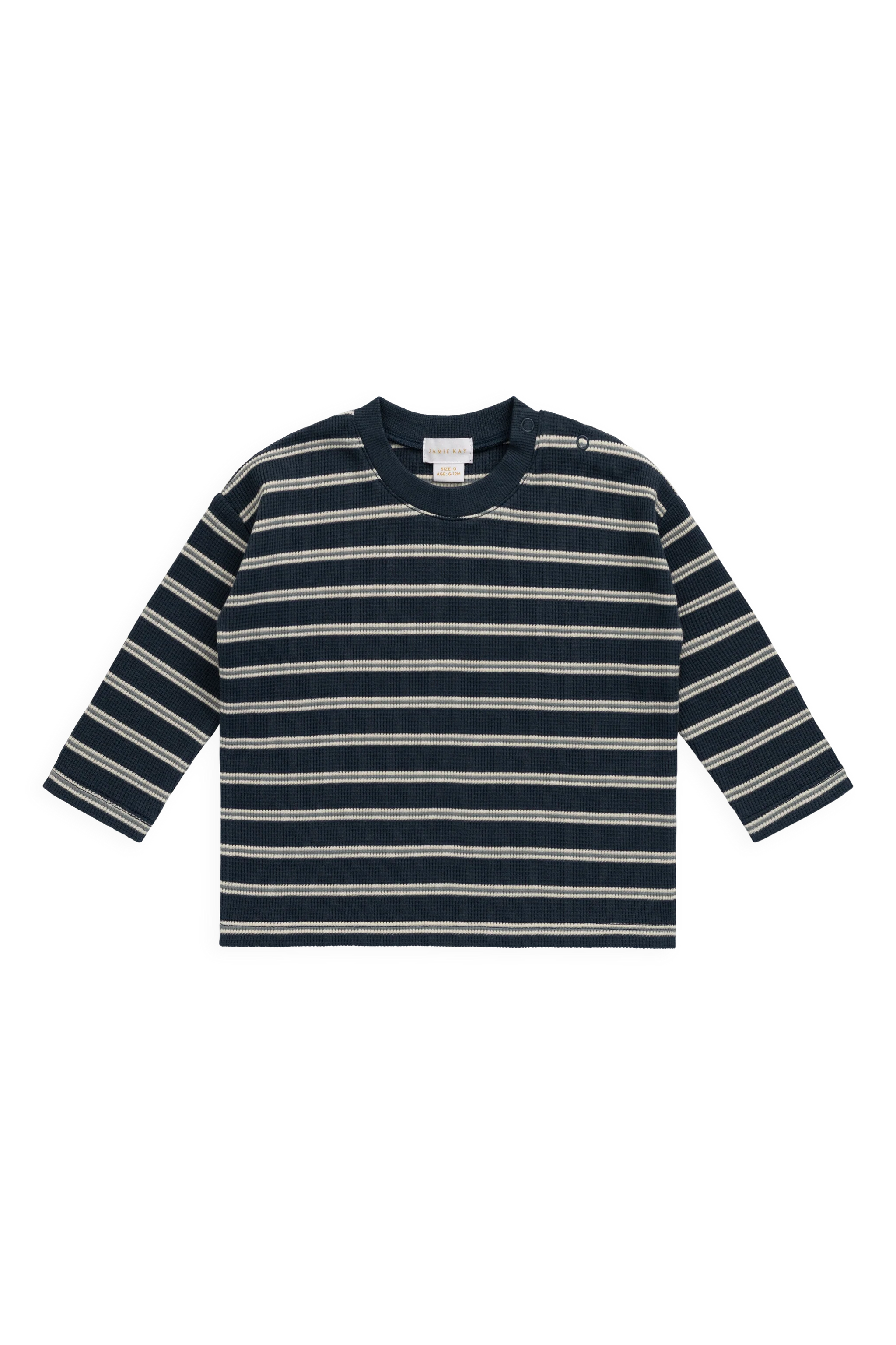 Waffle Leith Long Sleeve Top-Dreamer Stripe Captain