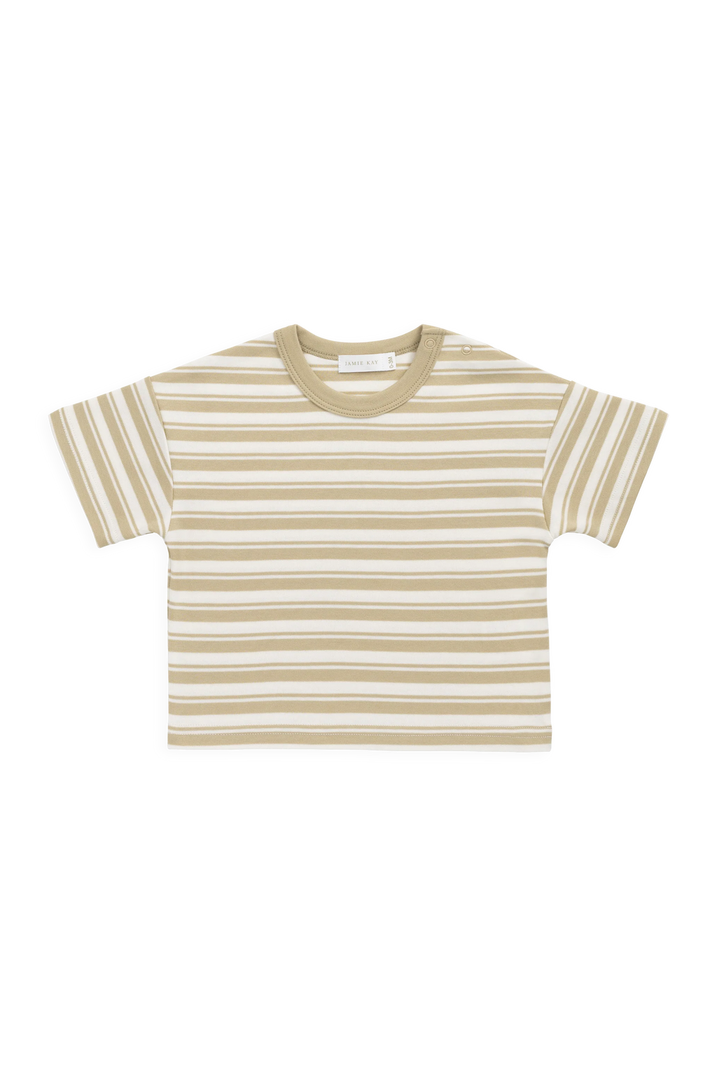 Wesley Tee- Double Stripe Hay/Cloud