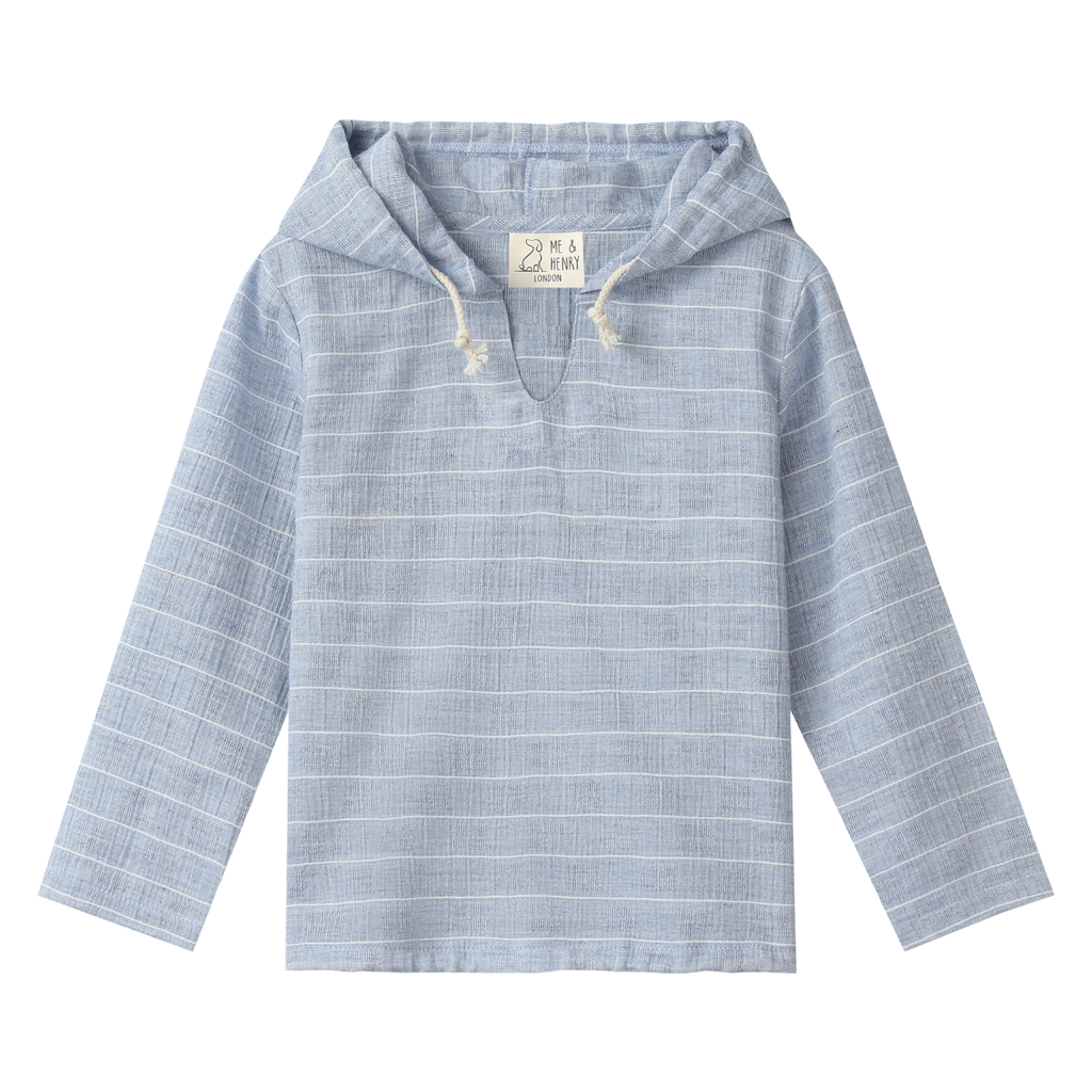 Chambray Blue Stripe Top