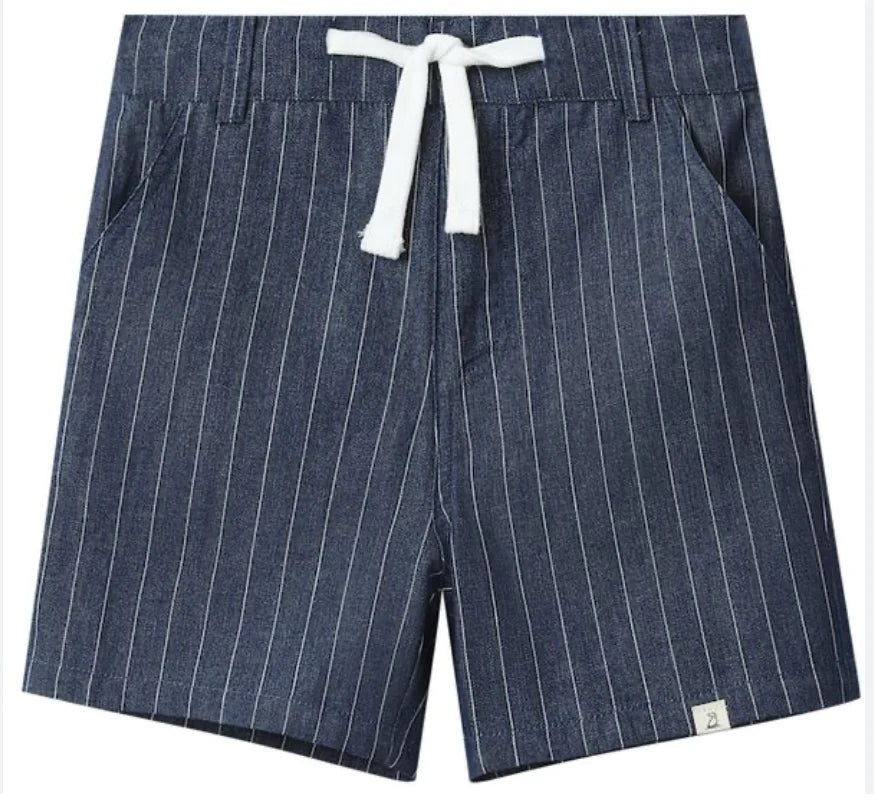 DARK STRIPE WOVEN SHORTS
