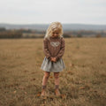 Organic Twill Skirt - Charcoal Plaid
