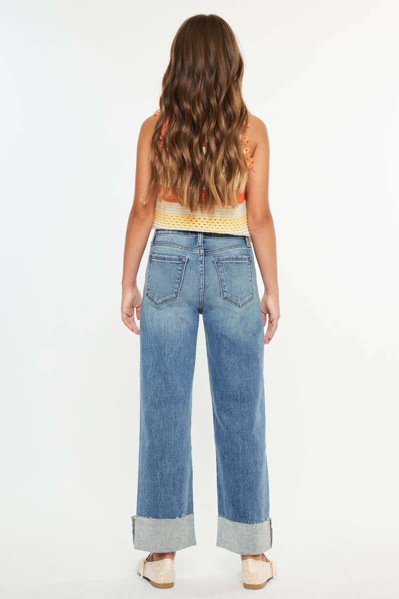 KanCan High Rise Cropped Wide Leg