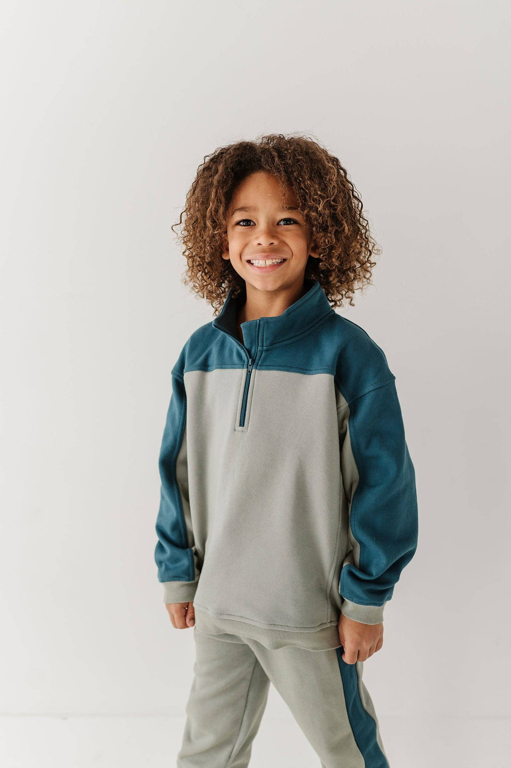 Boy's Zip Front Oversized Sweatshirt