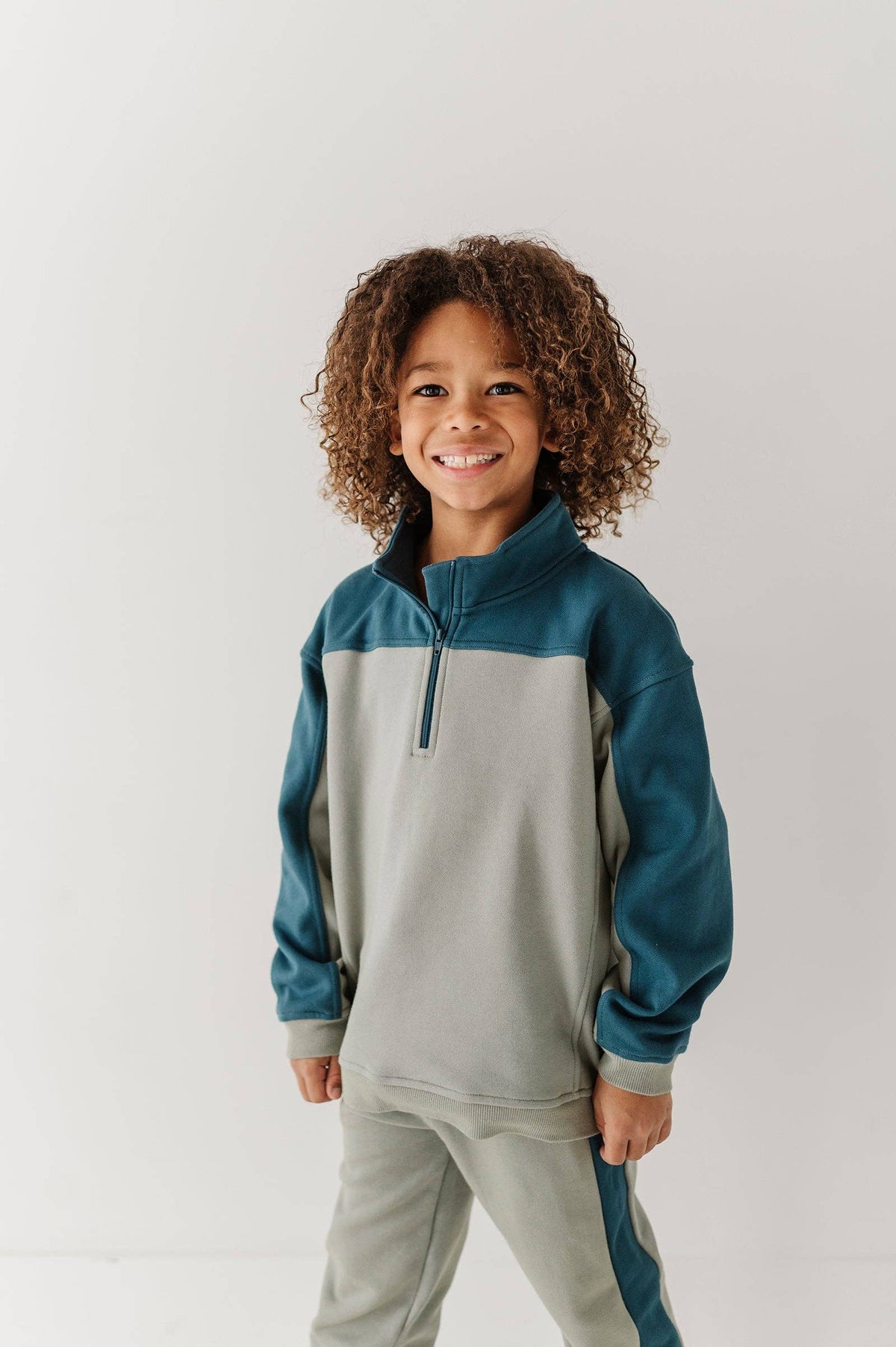 Boy's Zip Front Oversized Sweatshirt