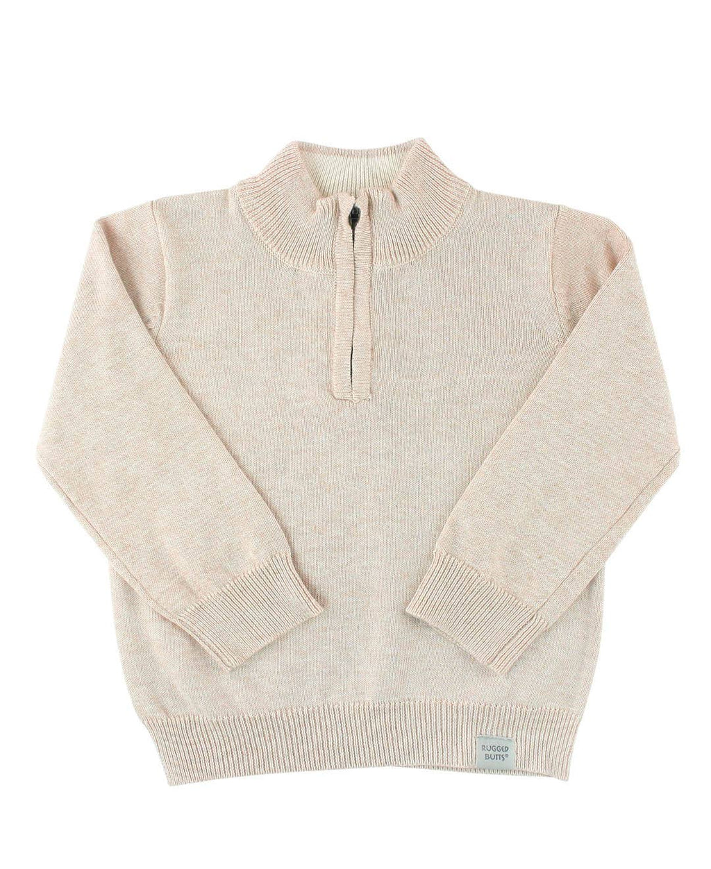 Heather Oatmeal Quarter-Zip Sweater