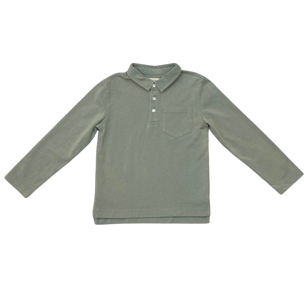 Garment-Washed Collar Shirt