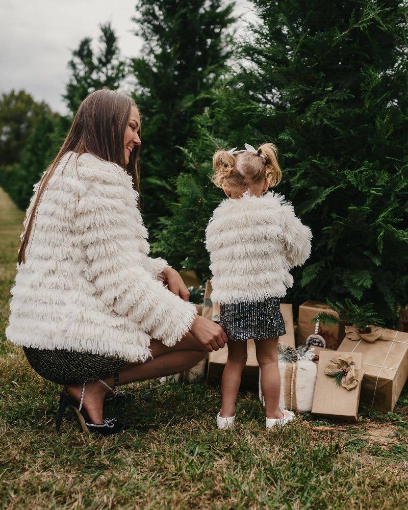 Faux Shag Jacket - Ivory