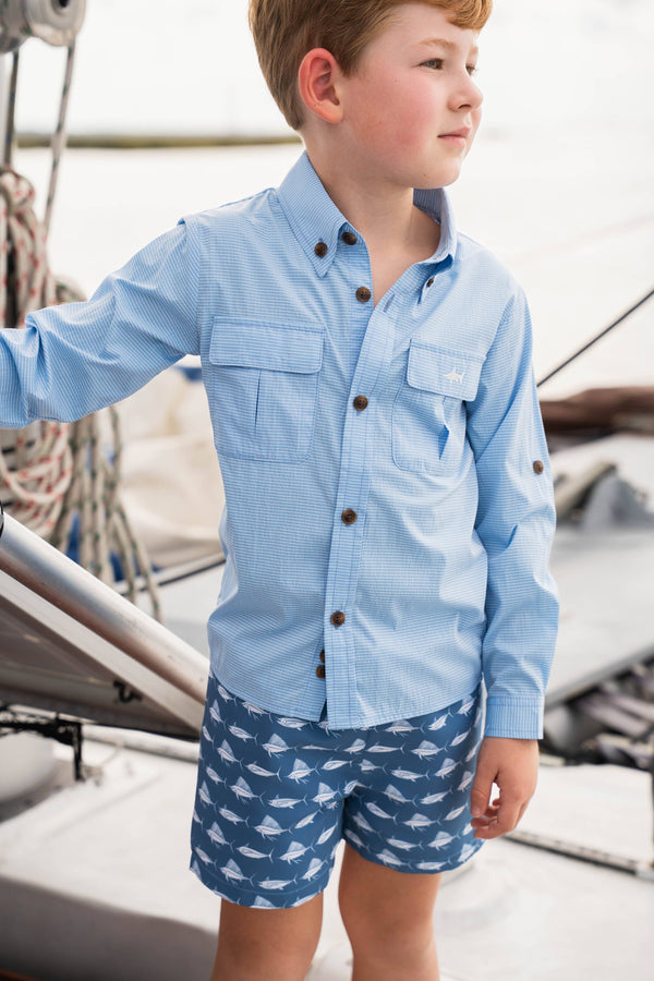 Performance Fishing Shirt Blue
